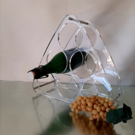 Jaren 80 plexiglas wijnrek