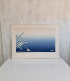 Originele zeefdruk Alfred Gockel 'Out of the blue' - Vintage kunstwerk