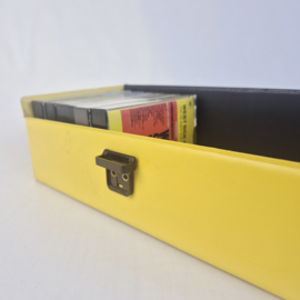 Vintage Cassettekoffer Zwart Geel