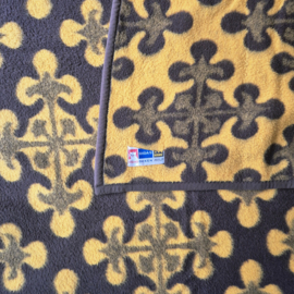 Jaren 70 Didas Deken Geel/Bruin met ijskristallen
