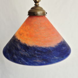 Pate de Verre Art Deco Hanglamp
