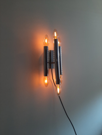 Wandlamp in de stijl van Gaetano Sciolari, Wandlamp chroom met 6 lichtpunten