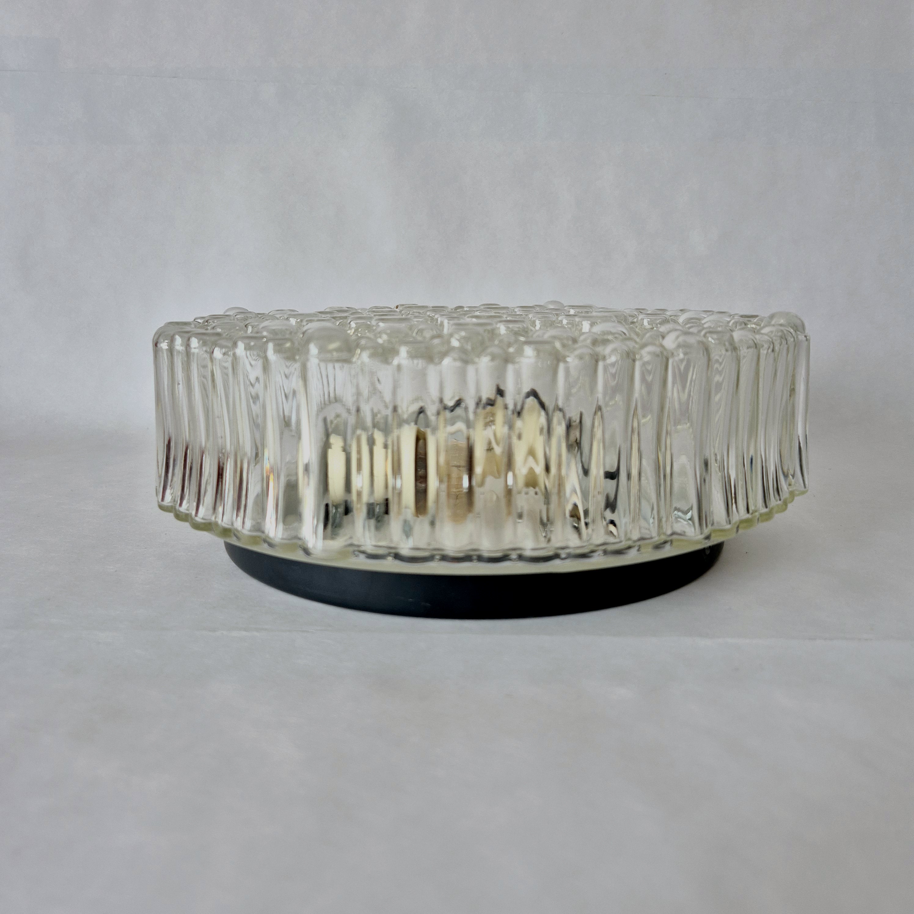 Hustadt Leuchten plafondlamp uit de jaren 60  | Bubbelglas