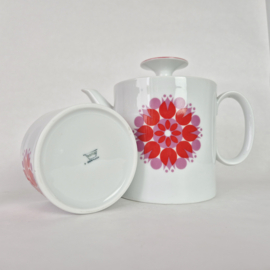 Thomas Rosenthal Germany theepot en suikerpot | Pinwheel theeservies