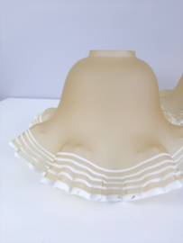 Vintage Jaren 60 glazen lampenkappen | Tulip lampenkap geel