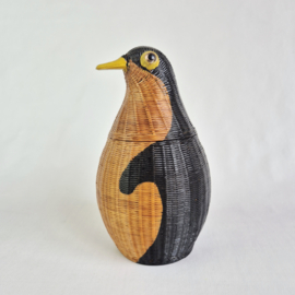 Vintage Rieten Pinguïn Mand