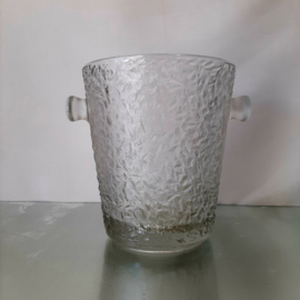 IJsemmer frosted glass | Vintage ijsemmer | Glazen wijnkoeler