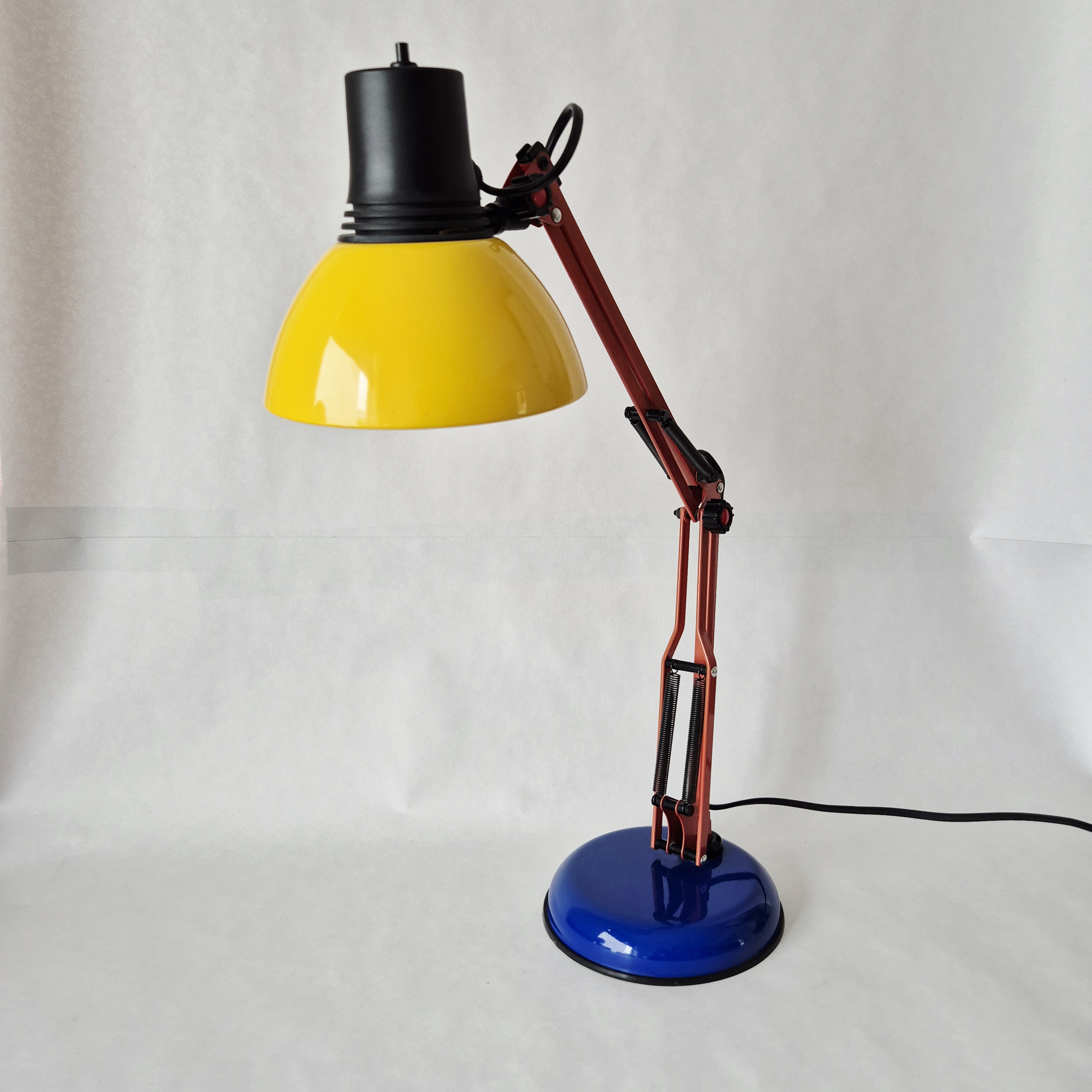 Memphis design bureaulamp | Vintage tafellamp uit de jaren 80