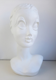 Vintage mannequin buste Twiggy | Witte Twiggy mannequin display