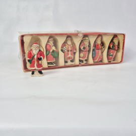 Vintage kersthanger kerstmannen in oorspronkelijke verpakking