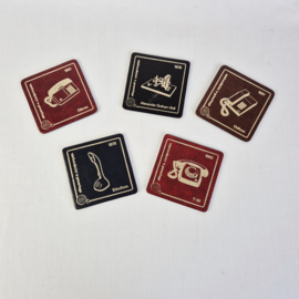 Vintage onderzetters voor glazen | Set van 5