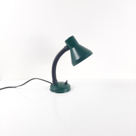 Vintage groene tafellamp, jaren 70 bureaulamp