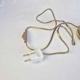 Vintage Messing bureaulamp met Glazen Kap