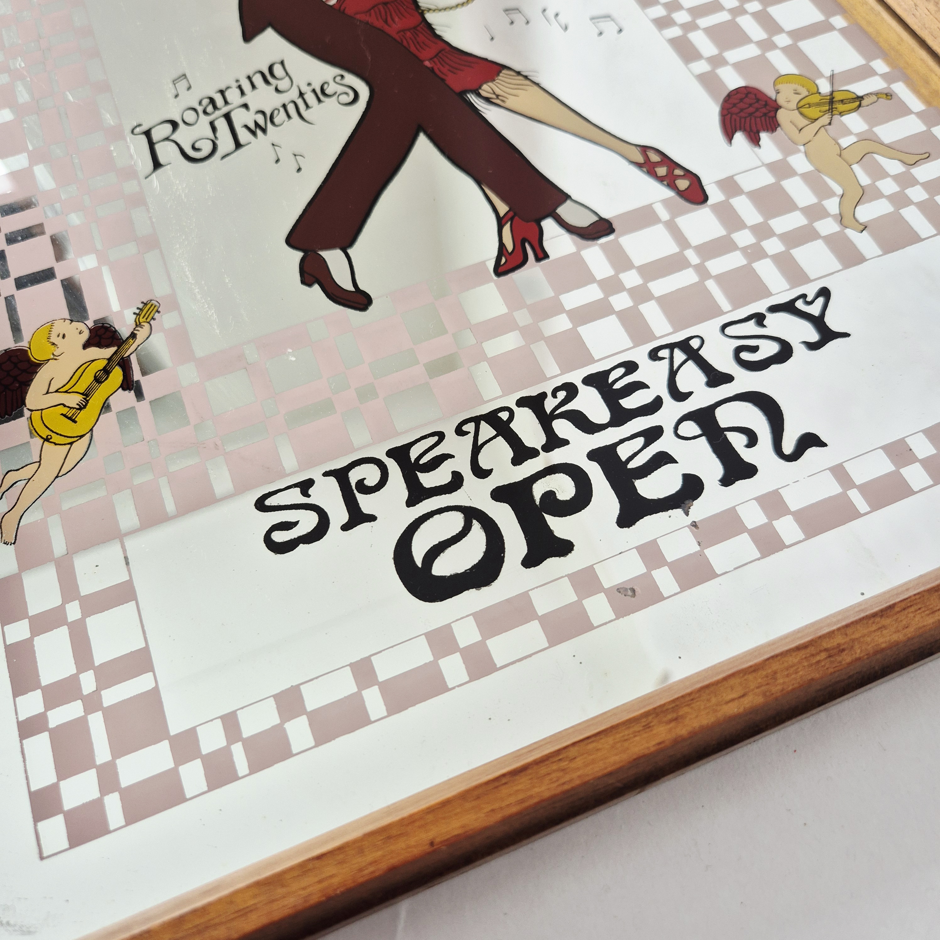 Vintage spiegel Speakeasy Open | Reclamebord | Roaring twenties | Charleston dans