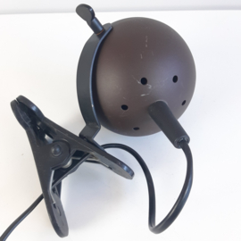 Jaren 70 bruin/zwarte klemlamp | Leeslamp | Eyeball