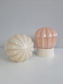 Thabur schroefbol, Art Deco plafondlamp in beige of roze