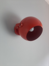 Grote eyeball wandlamp rood