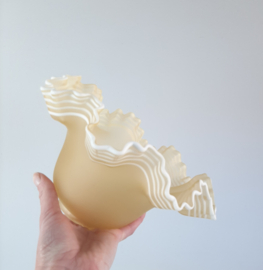 Vintage Jaren 60 glazen lampenkappen | Tulip lampenkap geel