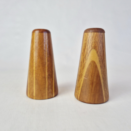 Vintage houten peper- en zoutvaatje