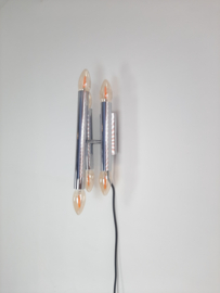 Wandlamp in de stijl van Gaetano Sciolari, Wandlamp chroom met 6 lichtpunten