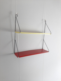 Jaren 60 Pilastro wandrek met 2 planken