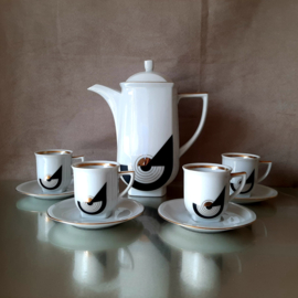 Studio Carlsbad Tsjecho-Slowakije koffieset, MCM, Boheme porselein 'Lisette'