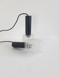 Set van 2 vintage hanglampen met glazen lampenkap, 60s design