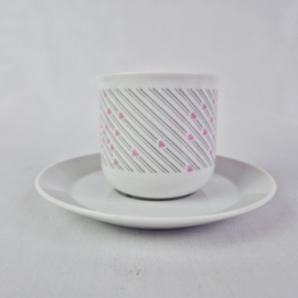 Vintage Eversberg West-Duitsland Kop en Schotel | Jaren 80 | Set van 2