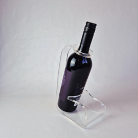 Vintage Plexiglas Wijnfleshouder | Lucite Wijnfleshouder 'ghost'