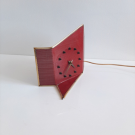 Unieke, handgemaakte tafelklok van Jakob Palmtag | Jaren 60 pilastro klok | Vintage elektrische klok