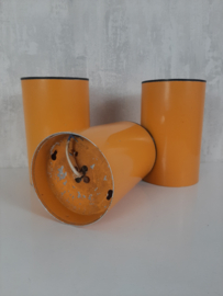 Jaren 70 spots geel, set van 3  Vintage plafondlampen