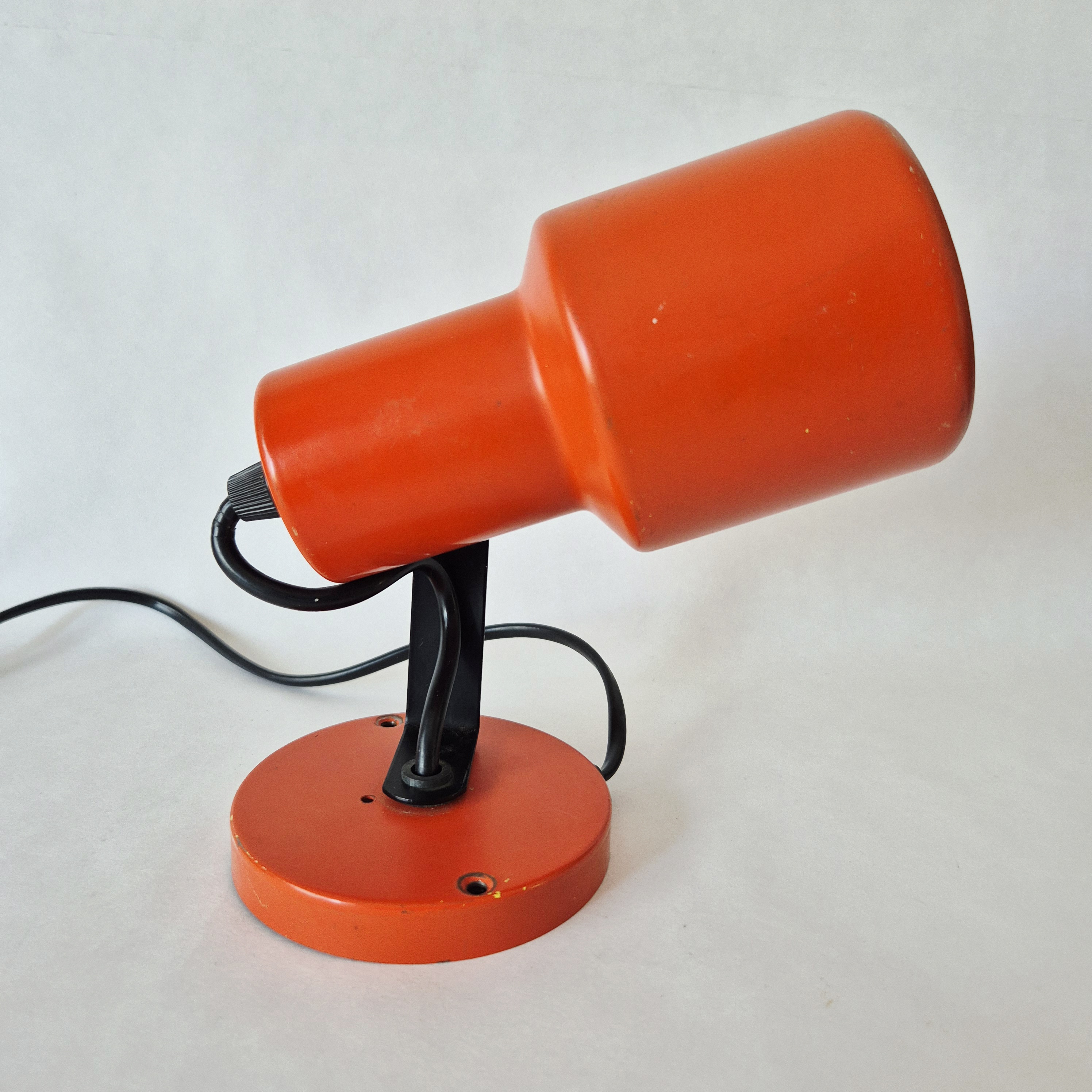 Vintage oranje spot, jaren 70 wand of plafondlamp