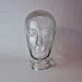 Vintage glazen 70s mannequin hoofd