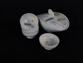 Keramische pindaset jaren 50, Palma Flora Gouda Holland