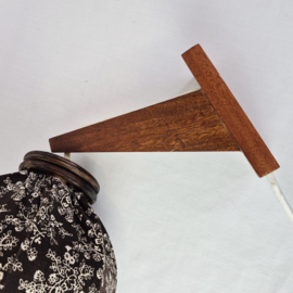 Vintage wandlamp met stoffen kap en franjes
