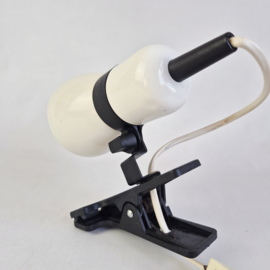 Jaren 80 Wit met Zwarte Klemlamp