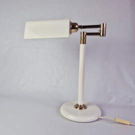Vintage Design  Bureau Lamp Wit & Goud