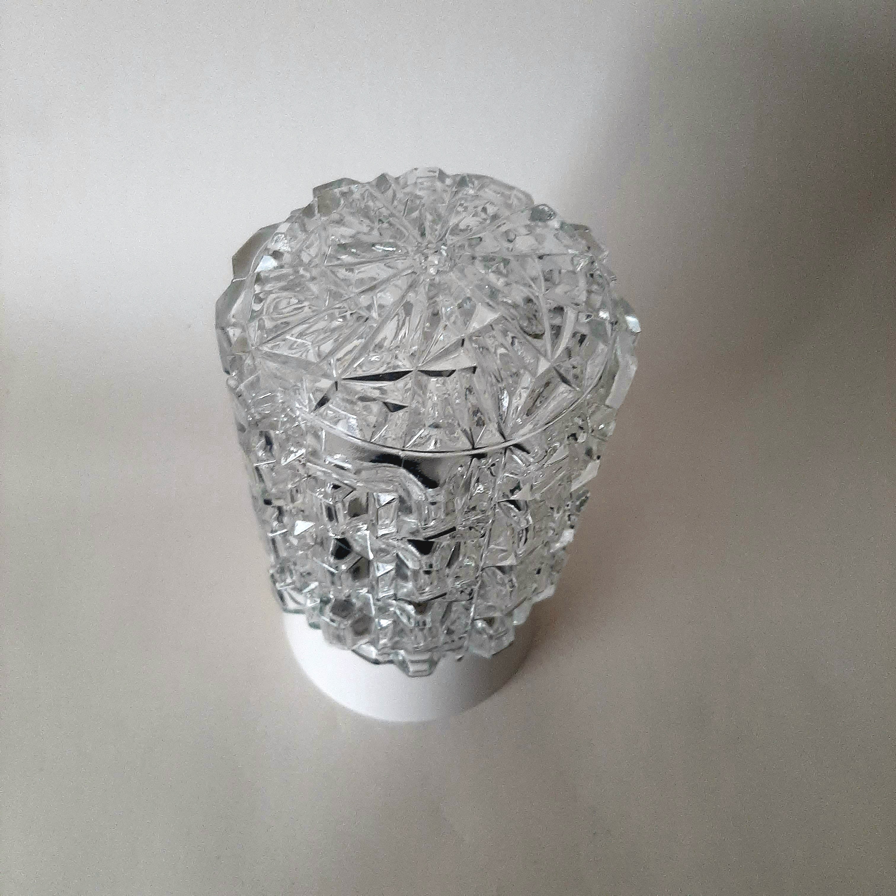 Vintage plafonniere | jaren 60 plafondlamp | Schroefbol 'Kristal 1'