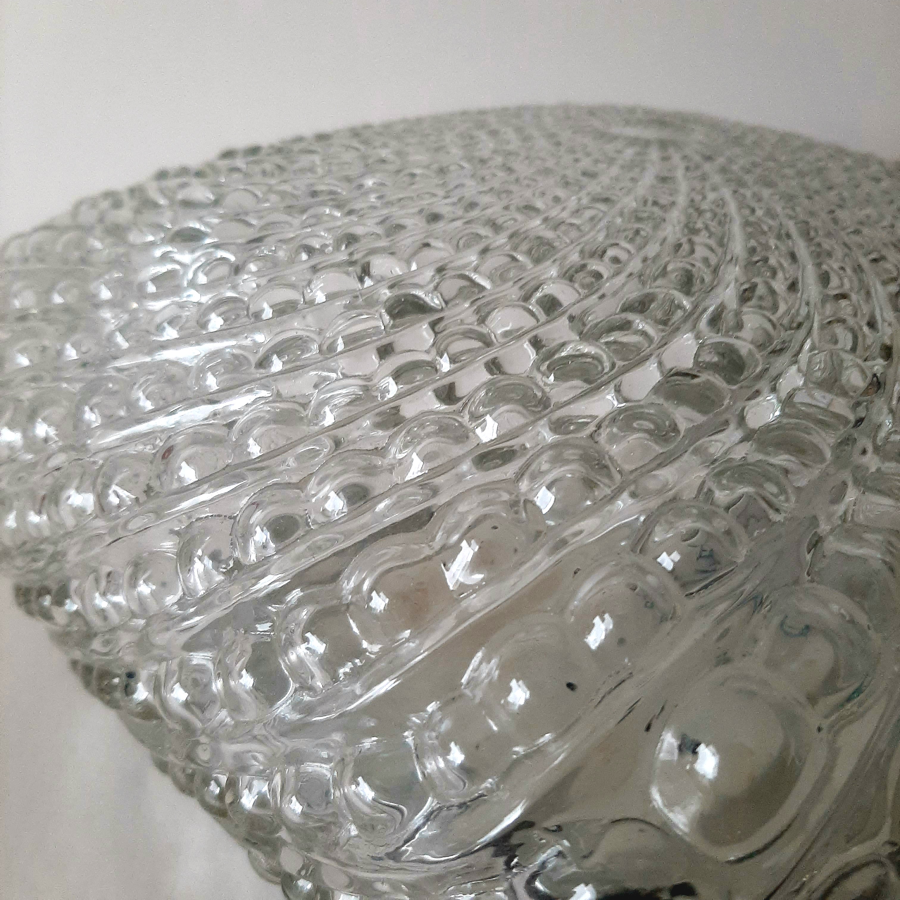 Glazen plafondlamp, Vintage plafonniere Massive