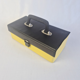 Vintage Cassettekoffer Zwart Geel