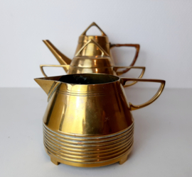 Art Deco theeset van J. N.  Daalderop Tiel | Theekan, suikerpot en melkkan | Jaren 30