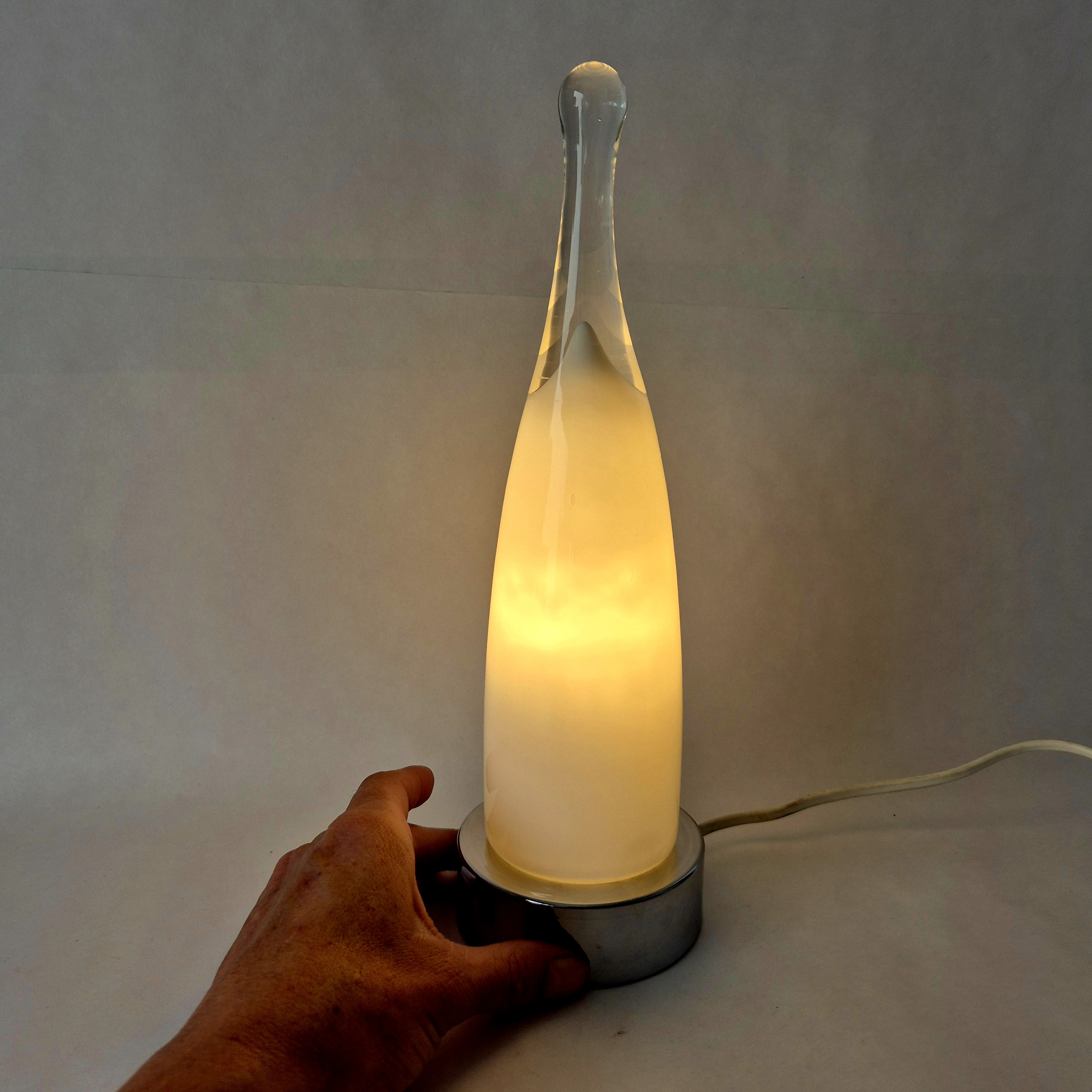 Jaren 90 Ikea tafellamp | Vintage glazen schemerlamp | Y2K lamp
