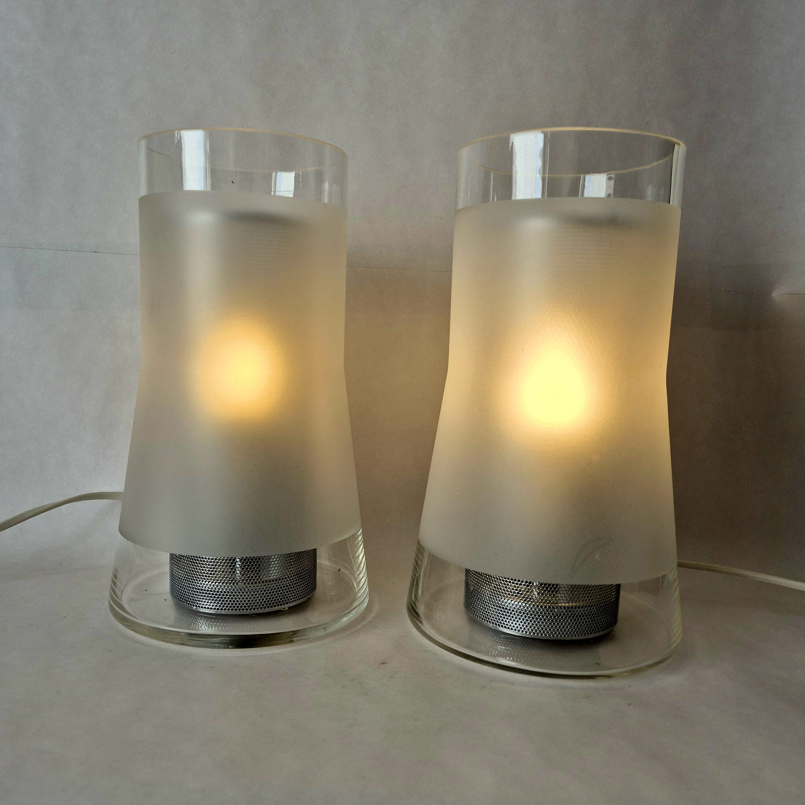 Vintage Ikea tafellamp | Jaren 90 glazen schemerlamp | Y2K lighting