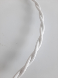 Stofkabel wit gedraaid