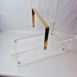 Vintage plexiglas lectuurbak | Toegeschreven aan David Lange
