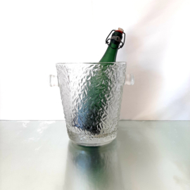 IJsemmer frosted glass | Vintage ijsemmer | Glazen wijnkoeler