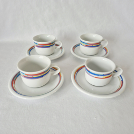 Set van 4 Arzberg Daily Rainbow kop met schotel
