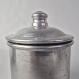 Vintage metalen potten met deksel set van 3