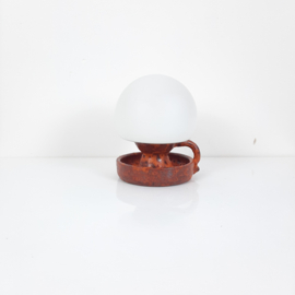 Vintage jaren 70 tafellamp | Fat Lava | Oranje lamp