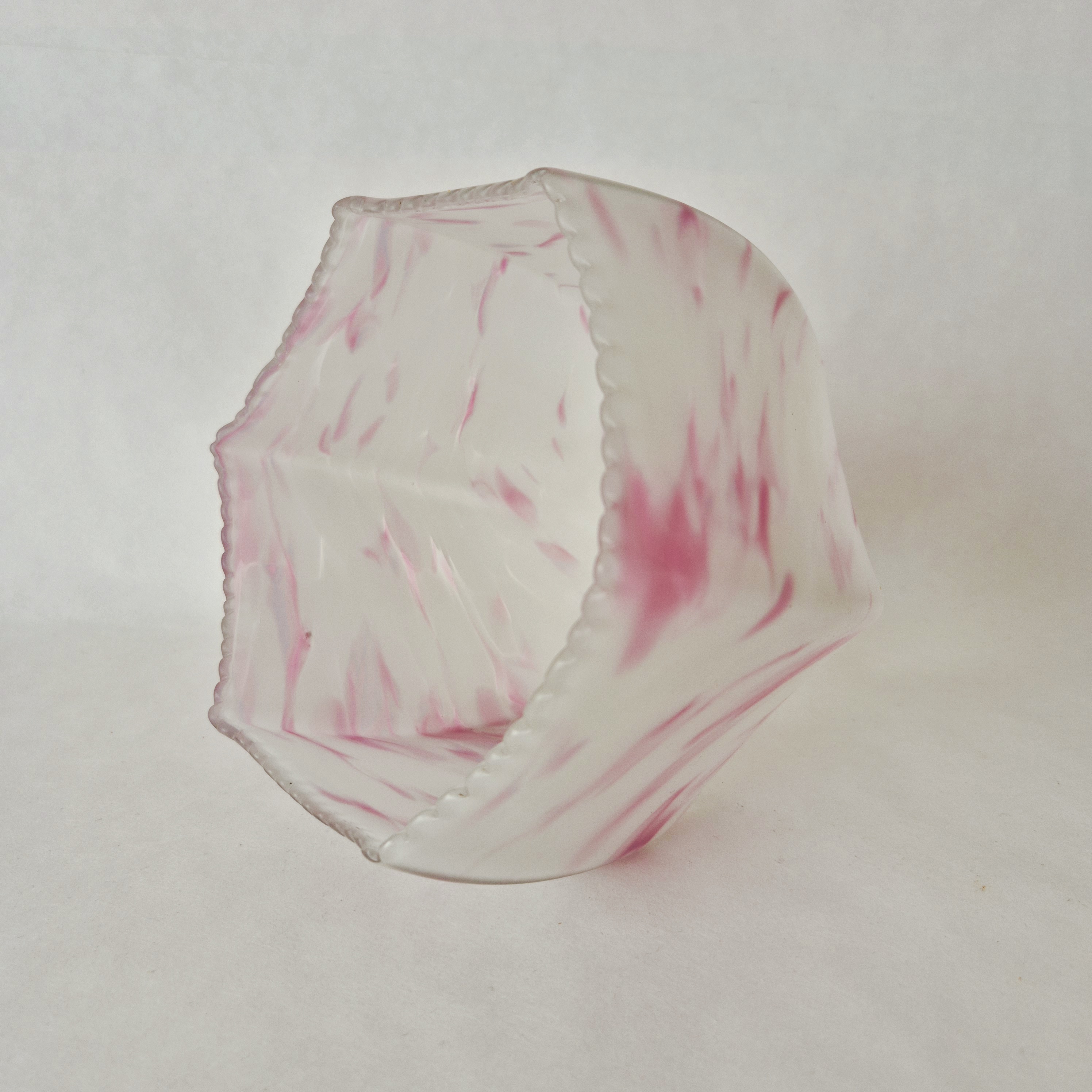 Roze gemarmerde glazen lampenkap | Lampenkap ter vervanging